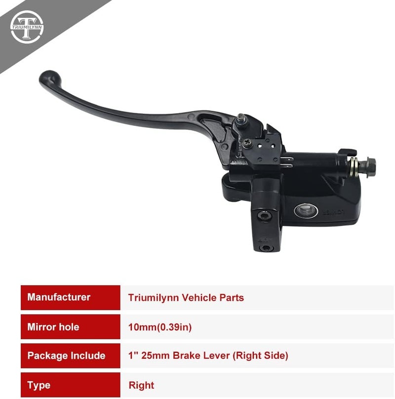 Triumilynn Right 1" 25mm Brake Master Cylinder Motorcycle Replacement for Hon-da Shadow Goldwing Magna VTX, Ya-maha Road Star V-Star, Su-zuki Intruder Savage, Kawa-saki Vulcan - Image 4